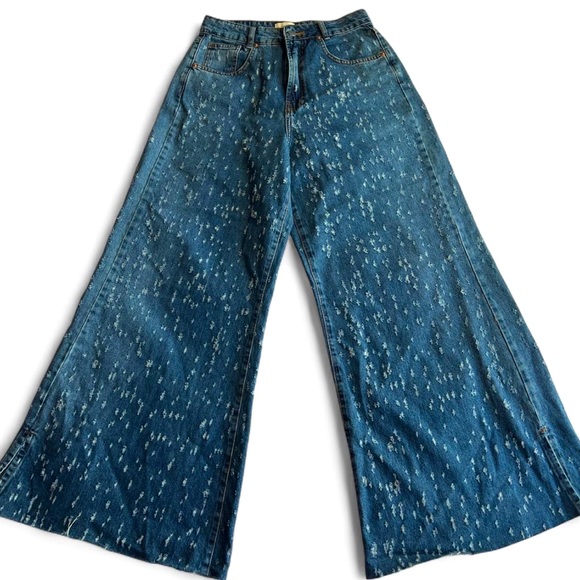 wild fable Denim - NYBD Flare Wide Leg Distressed Jeans – Size 38